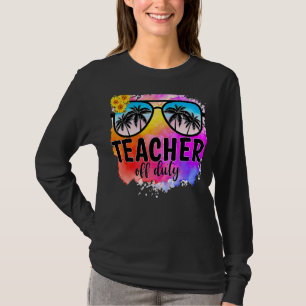 Lehrer der Sonnenblumen-Sonnenbrille Letzten Tag T-Shirt