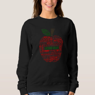 Lehrer der zweiten Klasse Apple-Typografie Zurück  Sweatshirt