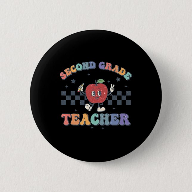Lehrer der zweiten Klasse zurück zum Schulteam Button (Vorderseite)