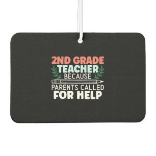 Lehrer der zweiten Klasse zurück zur Schule Autolufterfrischer