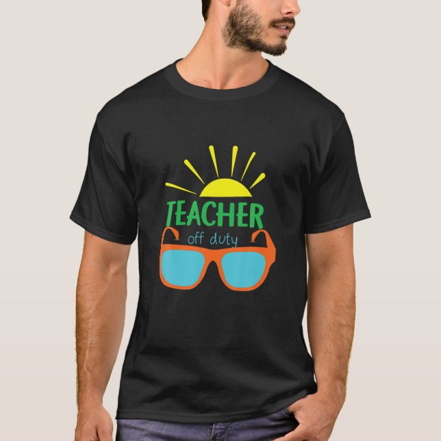 Lehrer des dienstlichen Funny School Summer T-Shir T-Shirt (Vorderseite)
