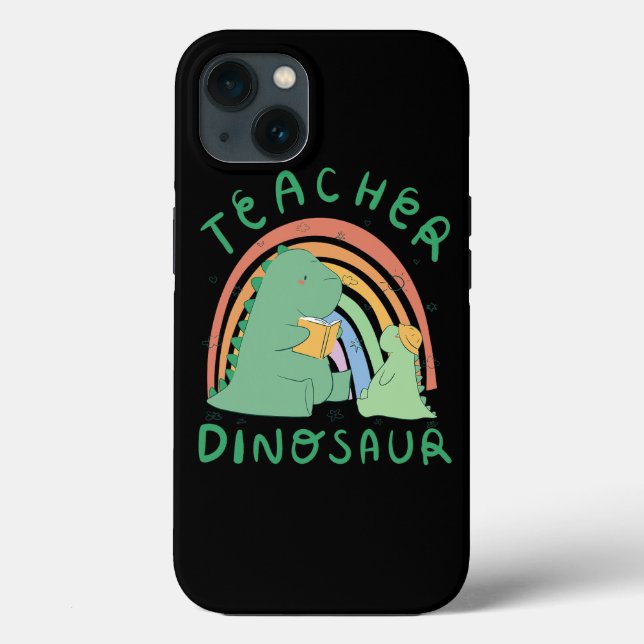 Lehrer Dinosaur Positiver Regenbogenlehrer Niedlic Case-Mate iPhone Hülle (Rückseite)