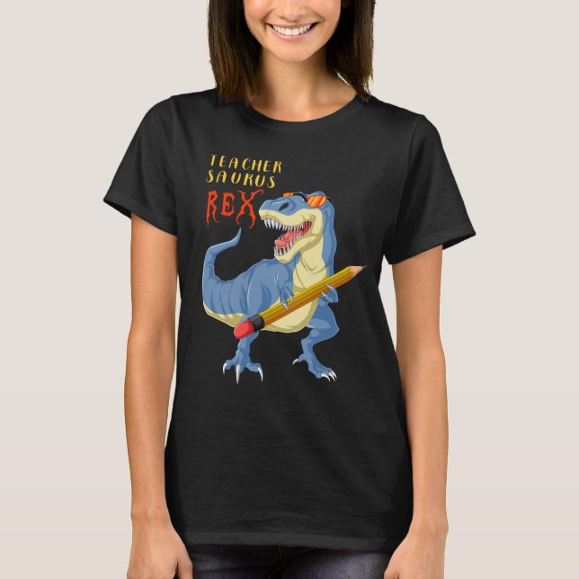 Lehrer-Dinosaurier-Trex T-Shirt (Vorderseite)