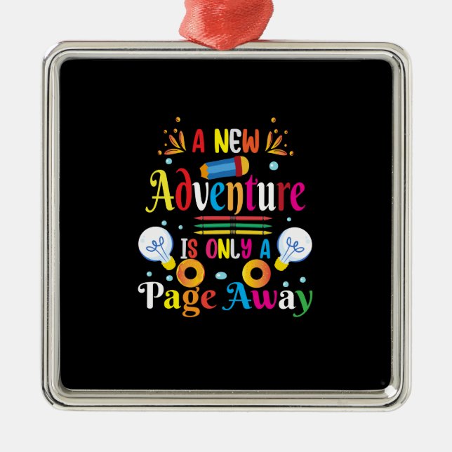 Lehrer ein neues Abenteuer ist nur eine Seite entf Ornament Aus Metall (Vorne)