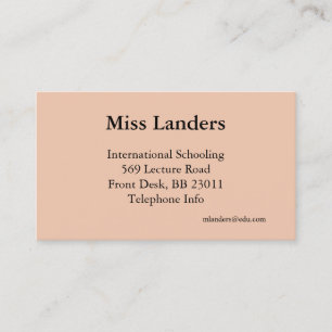 Lehrer einzigartig visitenkarte