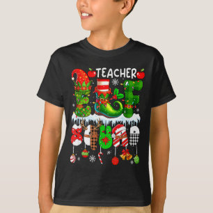 Lehrer-Elfen-Trupp Weihnachten Bunter Elf-Hut Scut T-Shirt