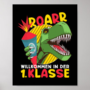Lehrer Erster Tag der Schule Dinosaurier Willkomme Poster