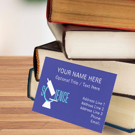 Lehrer/Erzieher Mikroskop Visitenkarte