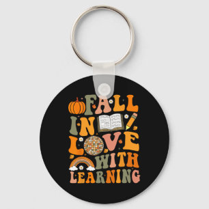 Lehrer Fall Shirt Retro Herbst Erntedank Pumpen Schlüsselanhänger