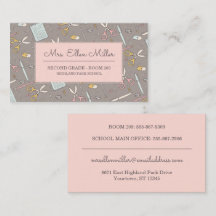 Lehrer | Feminine Sketch Pink/Taupe Schule