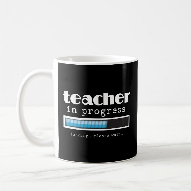 Lehrer-Fortschritts-lustige Kaffeetasse (Links)