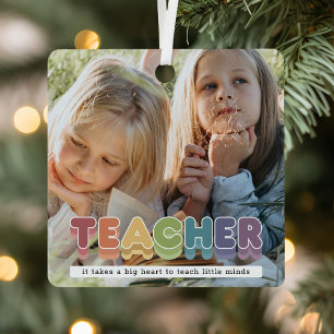 Lehrer-Foto-Weihnachten Ornament Aus Metall