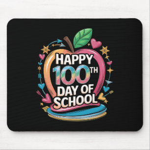Lehrer Frohen 100. Schultag Mathe Apfel Rahmen Mousepad