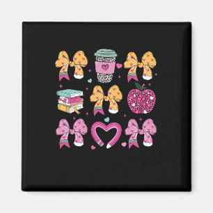 Lehrer Frohen Valentinstag Kokette Bleistift Kaffe Magnet