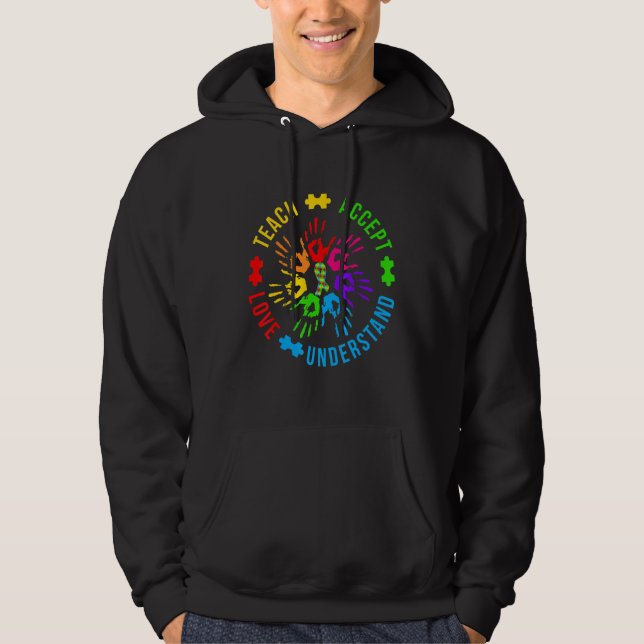 Lehrer für Autismus Hoodie (Vorderseite)