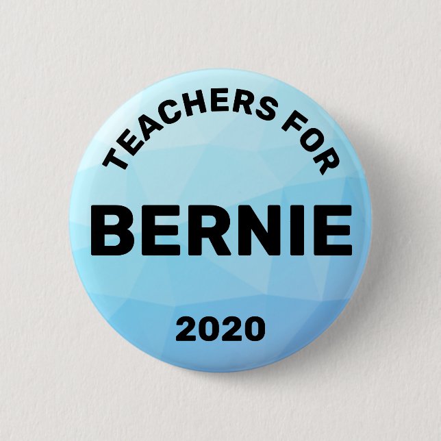 Lehrer für Bernie Sanders 2020 Button (Vorderseite)