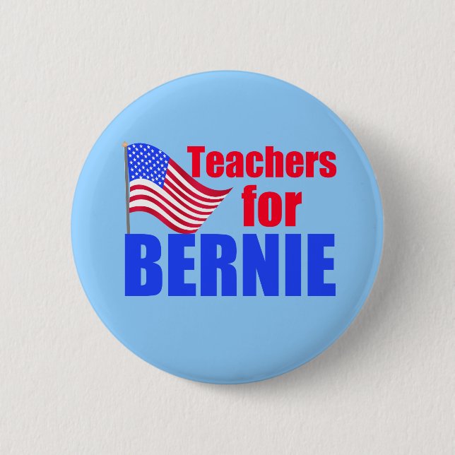 Lehrer für Bernie Sanders Button (Vorderseite)