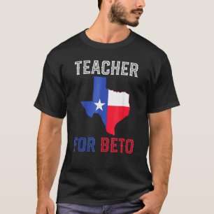 Lehrer für Beto Texas Karte American Flag T-Shirt