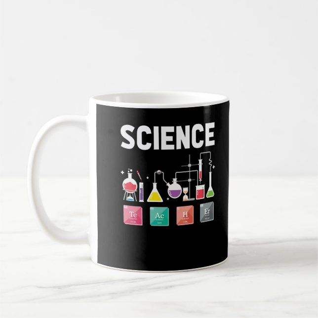 Lehrer für Chemieelemente im Labor für Wissenschaf Kaffeetasse (Links)