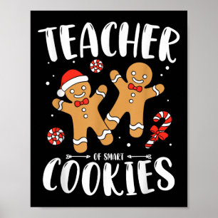 Lehrer für intelligente Cookies Lebkuchen Weihnach Poster