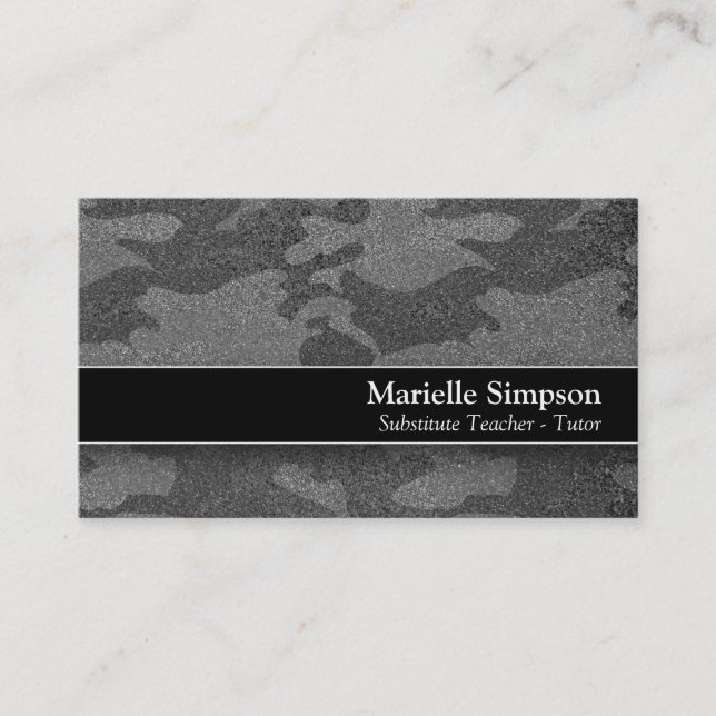 Lehrer für soziale Medien - Militärischer Camoufla Visitenkarte (Vorderseite)