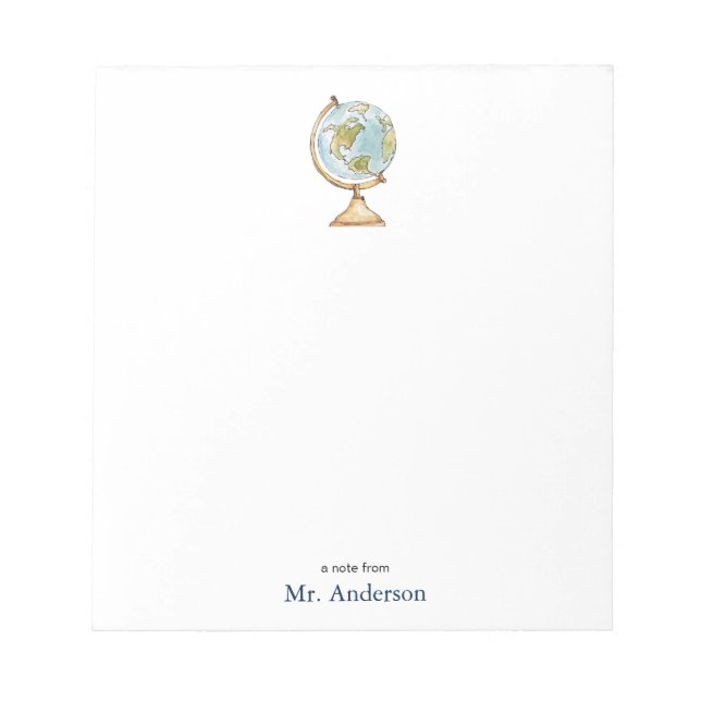 Lehrer für Wasserfarben Notizblock (Vorderseite)