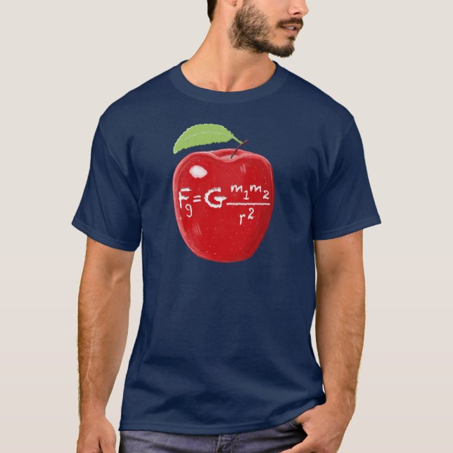 Lehrer für Wissenschafts-Isaac- Newtongesetz von T-Shirt (Vorderseite)