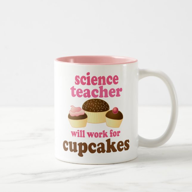 Lehrer für Wissenschafts-(lustiges) Geschenk Zweifarbige Tasse (Rechts)