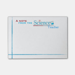 Lehrer für Wissenschafts-Post-Itanmerkungen Post-it Klebezettel