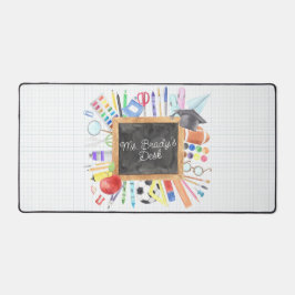 Lehrer geben maßgeschneiderte Farbe zurück in die Schreibtischunterlage