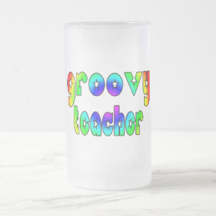 Lehrer-Geburtstags-WeihnachtsPartys-Groovy Lehrer Mattglas Bierglas
