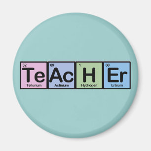 Lehrer gemacht von den Elementen Magnet