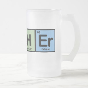 Lehrer gemacht von den Elementen Mattglas Bierglas