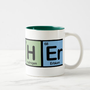 Lehrer gemacht von den Elementen Zweifarbige Tasse