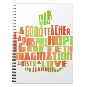 Lehrer-Geschenk-Andenken Apple zitieren danken Notizblock