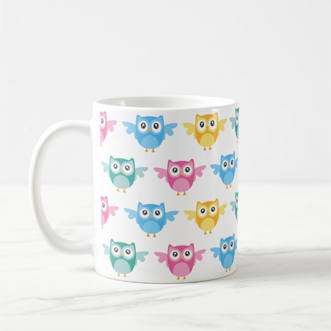 Lehrer-Geschenk-niedliche Eulen-Tasse Kaffeetasse (Links)