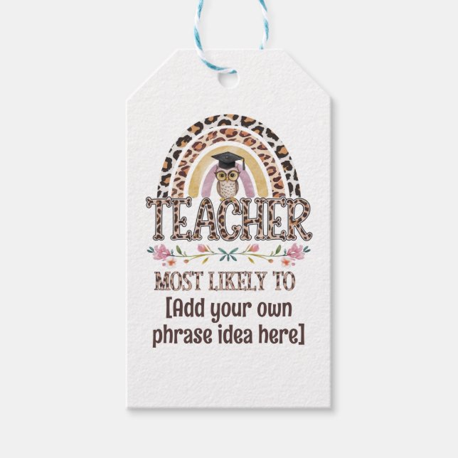 🎓 Lehrer Geschenkideen: Am wahrscheinlichsten wir Geschenkanhänger (Vorderseite)