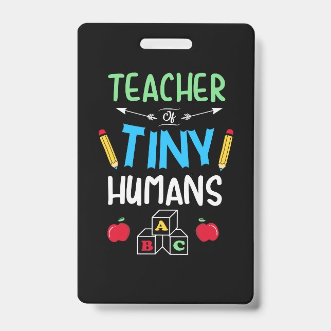 Lehrer Geschenklehrer Tiny Humans Ausweis (Vorderseite)