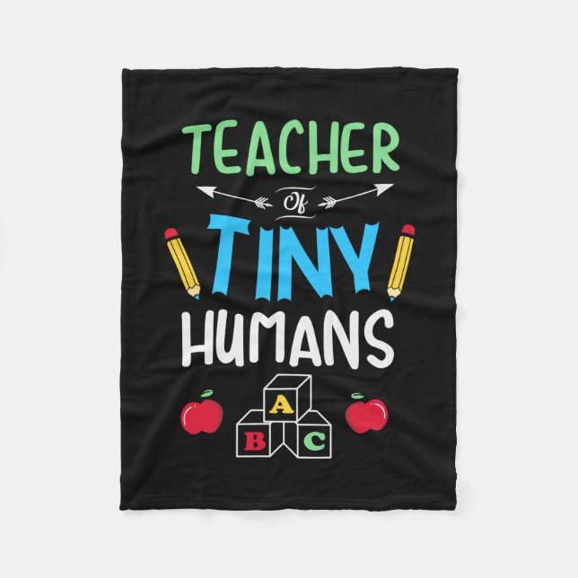 Lehrer Geschenklehrer Tiny Humans Fleecedecke (Vorderseite)
