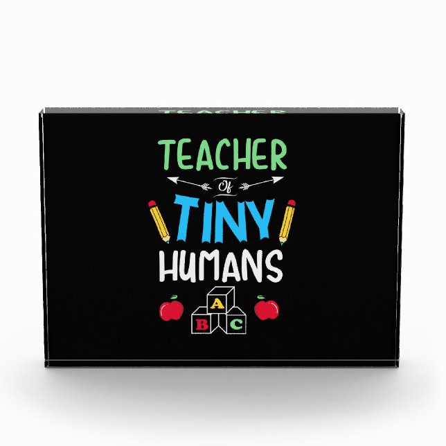 Lehrer Geschenklehrer Tiny Humans Fotoblock (Vorderseite)