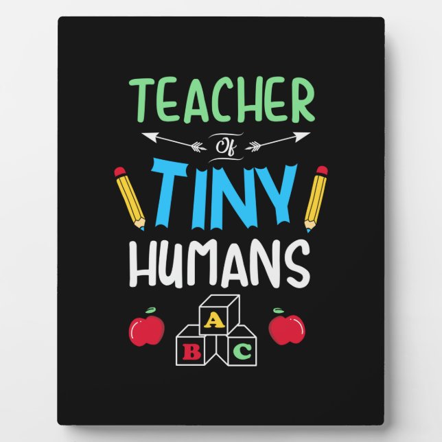 Lehrer Geschenklehrer Tiny Humans Fotoplatte (Vorderseite)