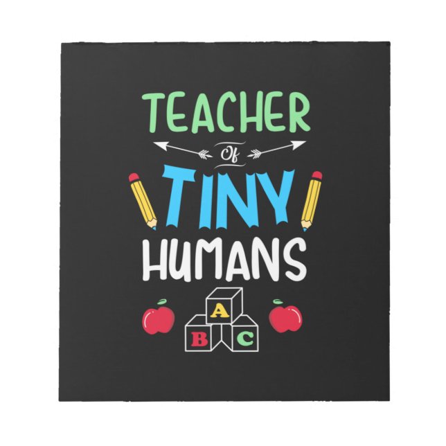 Lehrer Geschenklehrer Tiny Humans Notizblock (Vorderseite)