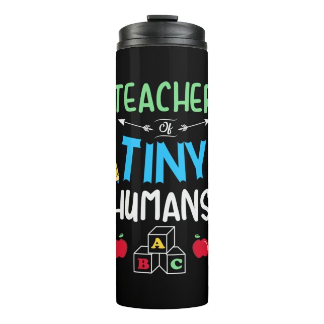 Lehrer Geschenklehrer Tiny Humans Thermosbecher (Vorderseite)