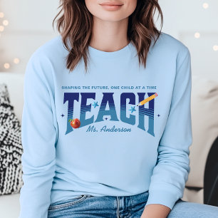 Lehrer gestalten die Zukunft, ein Kind nach dem an T-Shirt