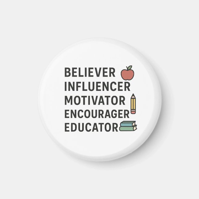 LEHRER Gläubiger Influencer Motivator Ermutiger  Magnet (Vorne)