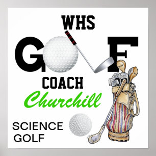 Lehrer Golf Coach Sign - Door Poster - SR