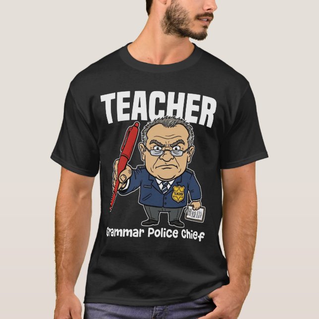 LEHRER - GRAMMATIK-POLIZEICH EF T-Shirt (Vorderseite)