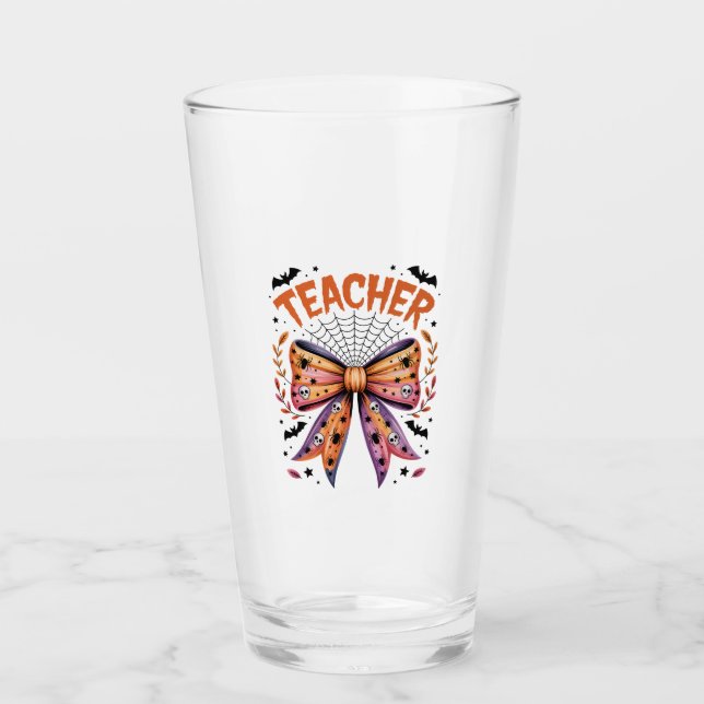 Lehrer Grusel Halloween Glas (Vorderseite)