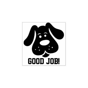 Lehrer gute Arbeit Welpen Hund Briefmarke Gummistempel