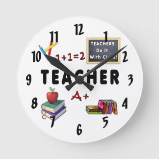 Lehrer haben eine Klasse Runde Wanduhr